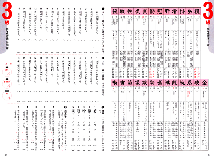 日本漢字能力検定対応 新漢字の学習 4～2級（サンプルページ